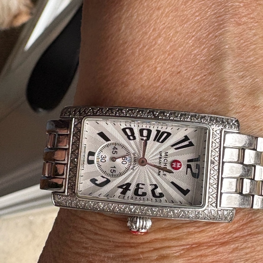 Michele Urban Silver Diamond-Accented Watch. Exceptionally priced. - Picture 2 of 11